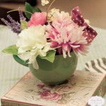 aranjament floral in cana vintage